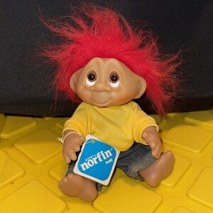 Norfin DAM w/ tags vintage 1980s Troll Doll “CHUCKIE” arms & legs movable 8”